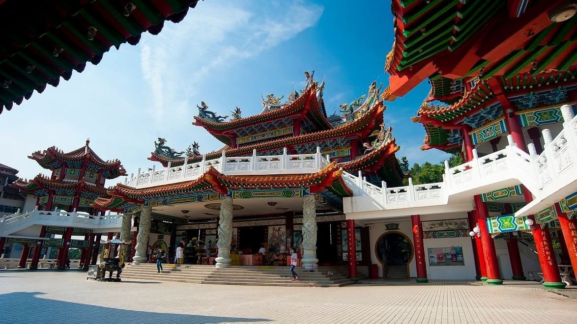 Iconic Thean Hou Buddhist temple near Sunway Lagoon Hotel