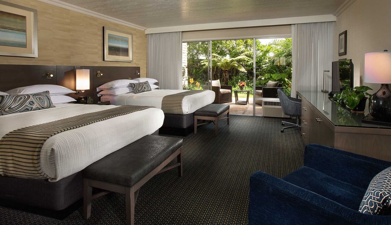 coast two queens with garden patio