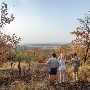 People exploring The Western Serengeti at Kirawira Serena Camp