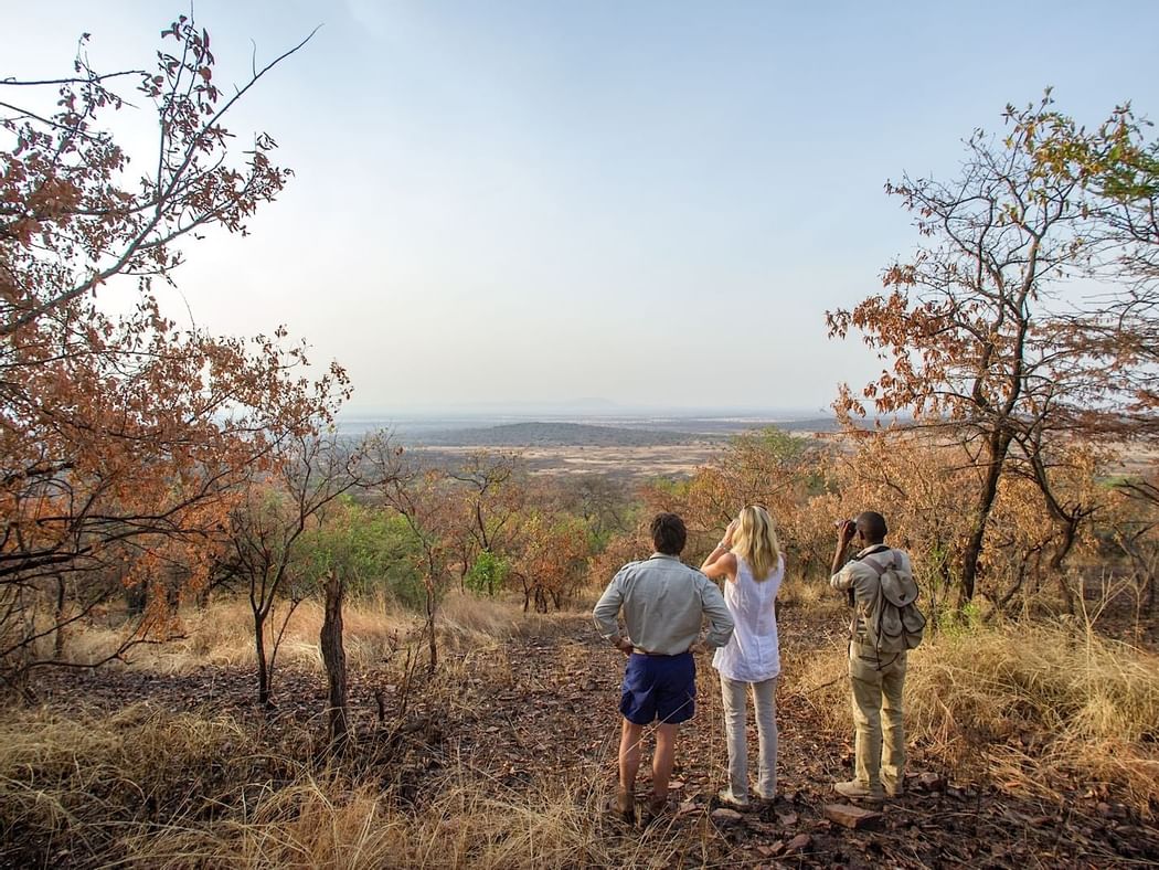 People exploring The Western Serengeti at Kirawira Serena Camp