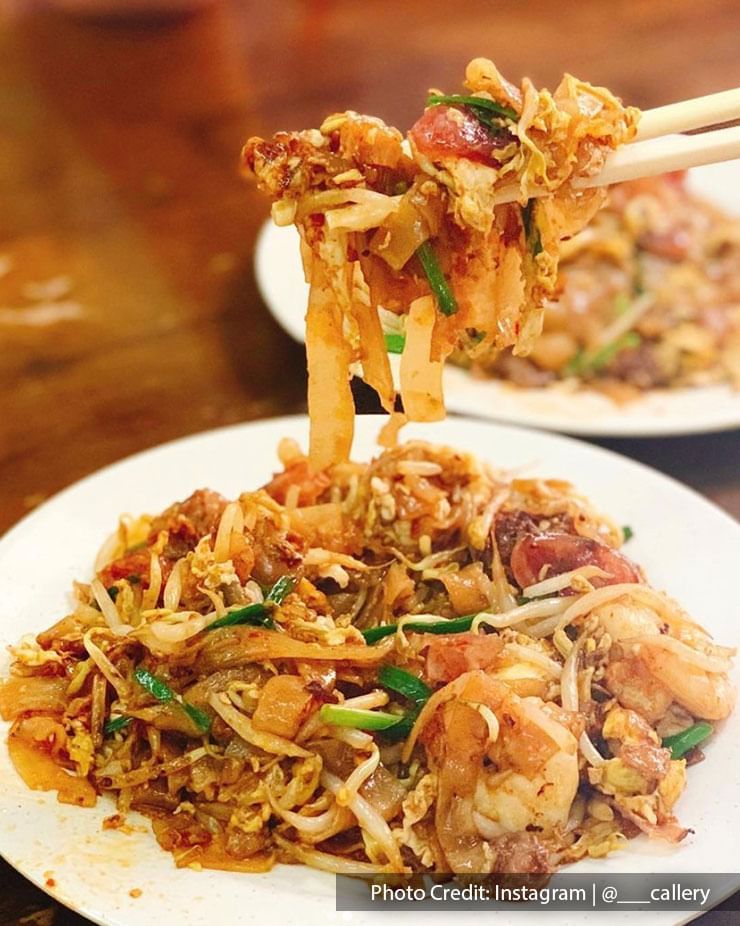 a zoom-in photo of Siam Road Charcoal Char Kway Teow
