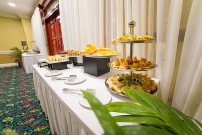 appetizers in event room