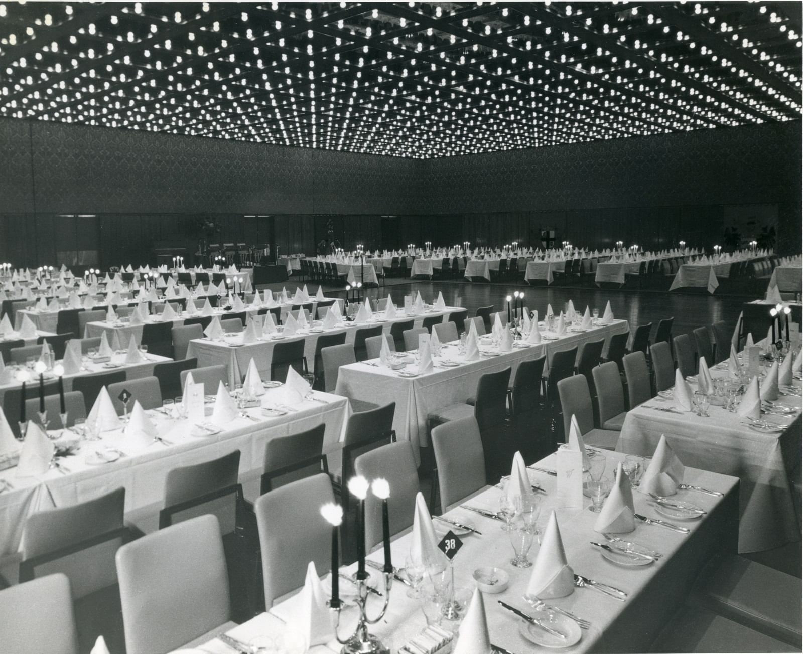 Vintage portrait of the dining area at Sofitel Sydney Wentworth