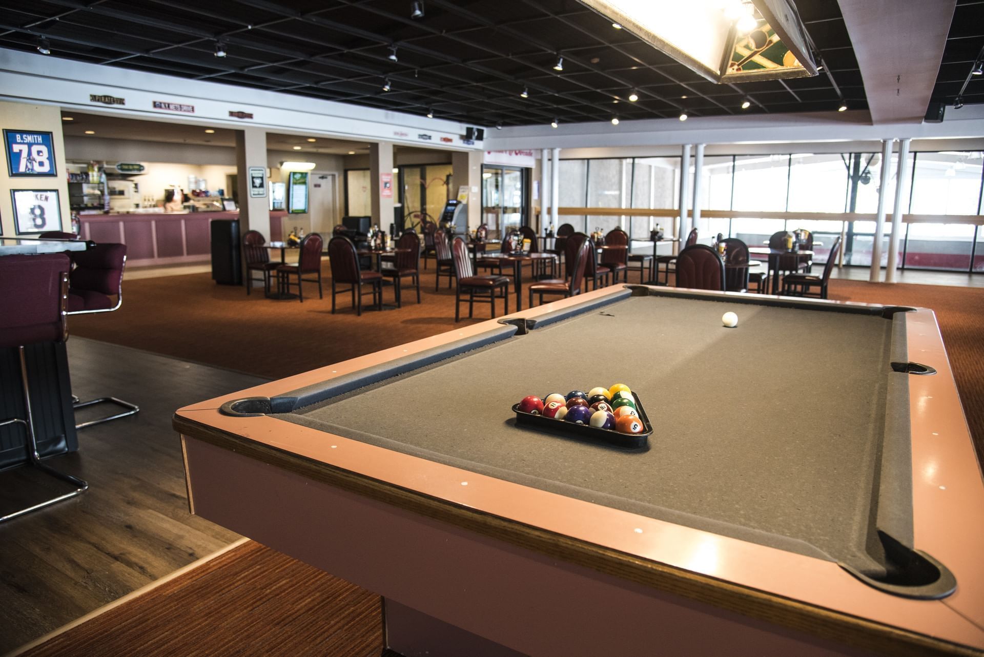Pool table arranged to play Billiards at Cove Pocono Resorts