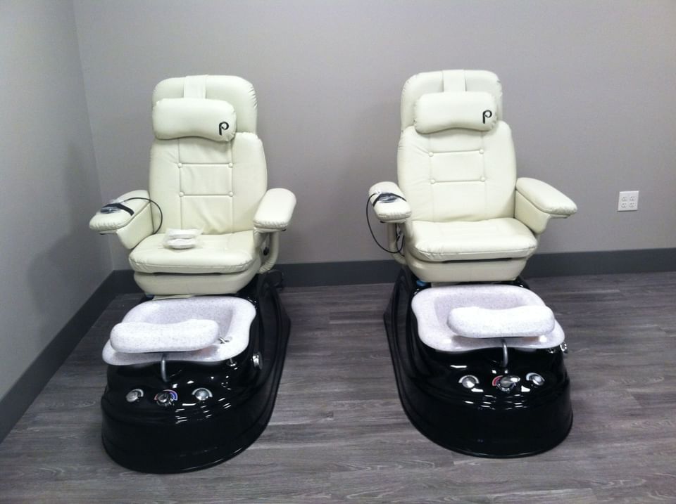 Pedicure chairs in the Spa at Shangri-La Monkey Island