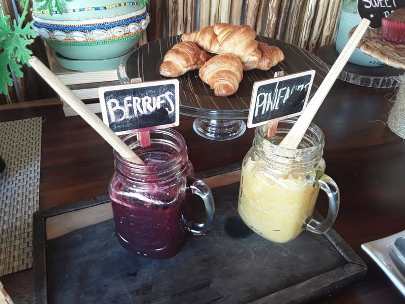 Croissant with juice served at Naay Tulum Curamoria Collection