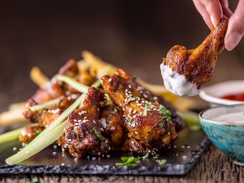 A dish served in The Pub at Crown Hotel Melbourne