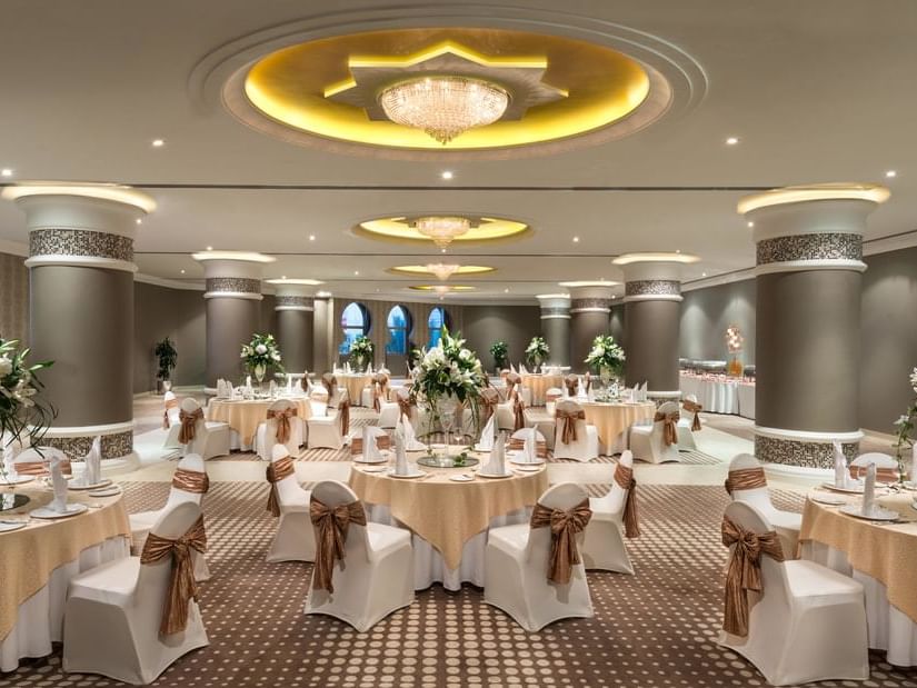 Interior view of the Al nuaimia ballroom at Ajman Hotel