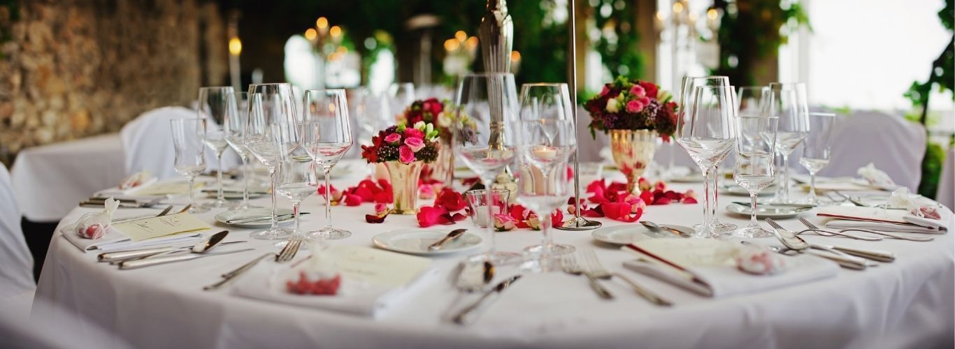 Elegant tables set up with floral deco at Sunway Hotel Big Box