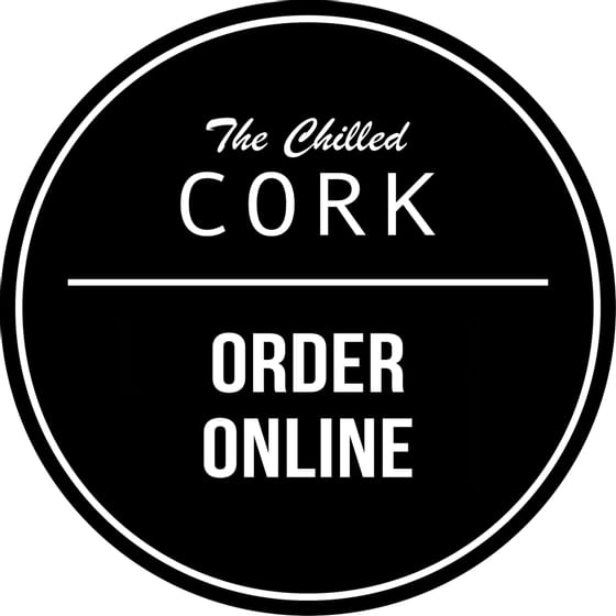 Chilled Cork logo with Order Online tag at Retro Suites Hotel