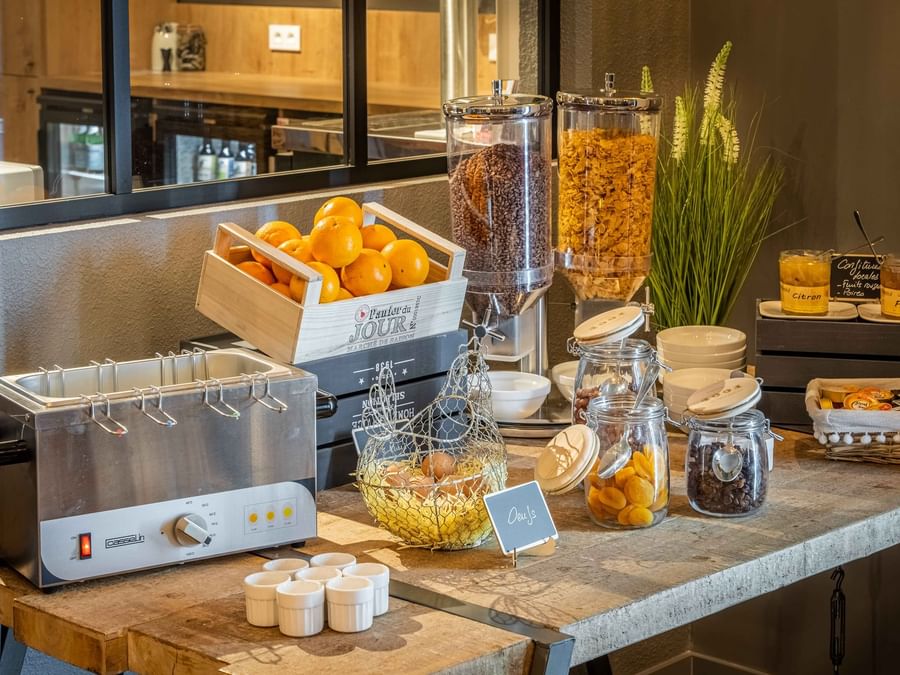Breakfast buffet in Angers South at The Originals Hotels