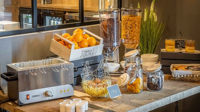 Breakfast buffet in Angers South at The Originals Hotels
