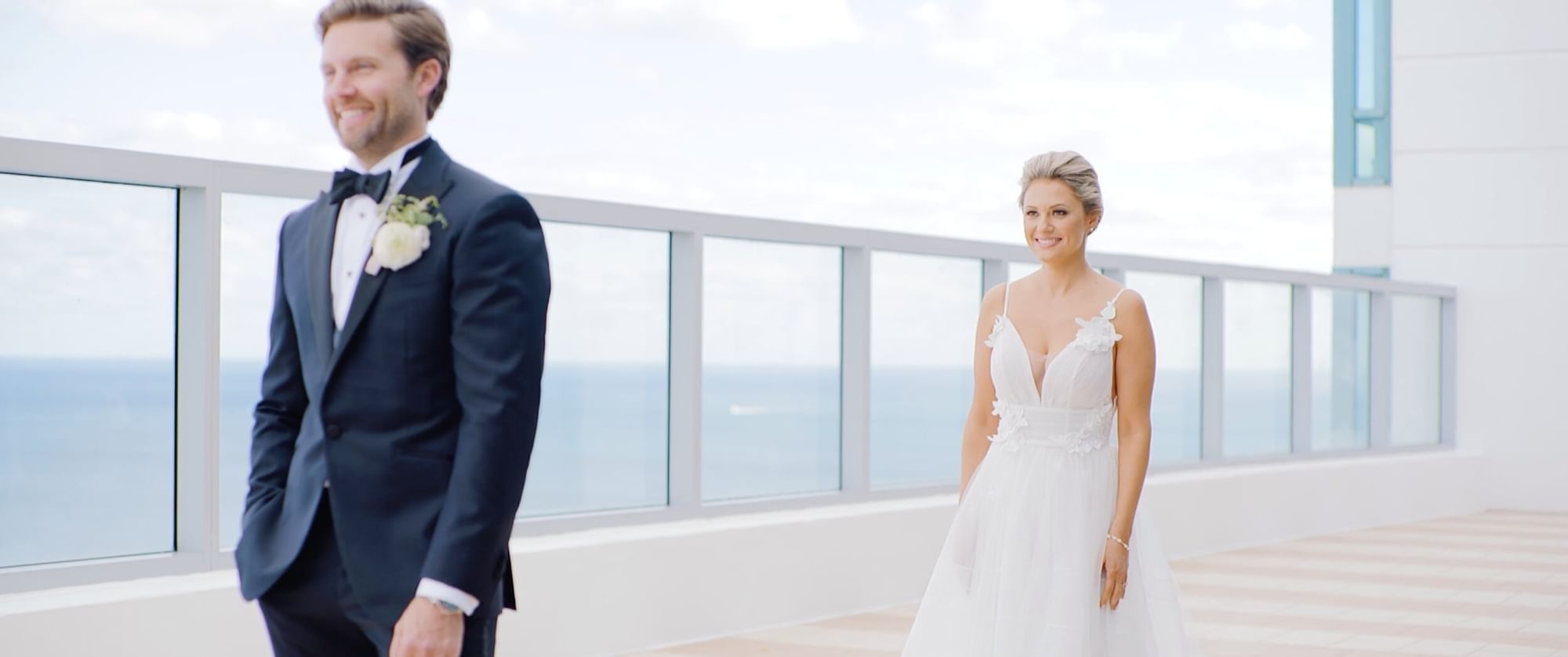 First look at the wedding couple at The Diplomat Resort