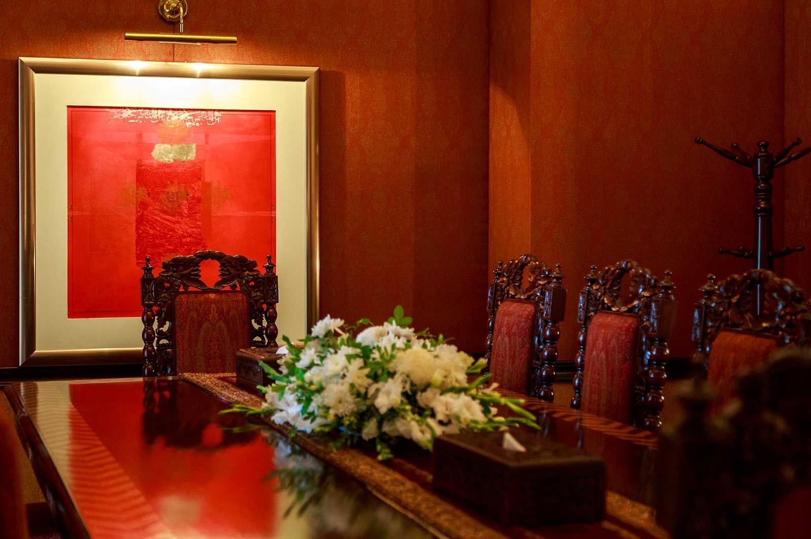 Dining table in Presidential Suites in Islamabad Serena Hotel