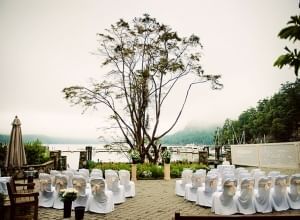 Wedding set-up in outdoor at Poets Cove Resort & Spa