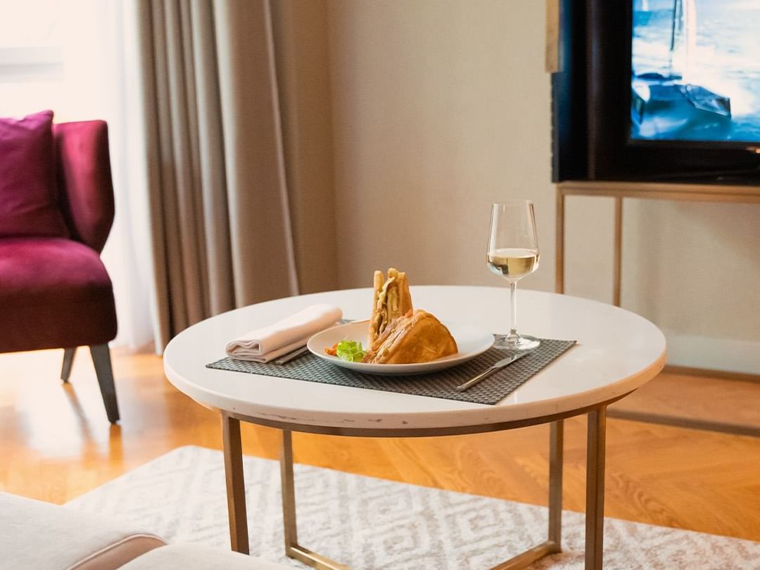 Room service at Warwick Reine Astrid Lyon