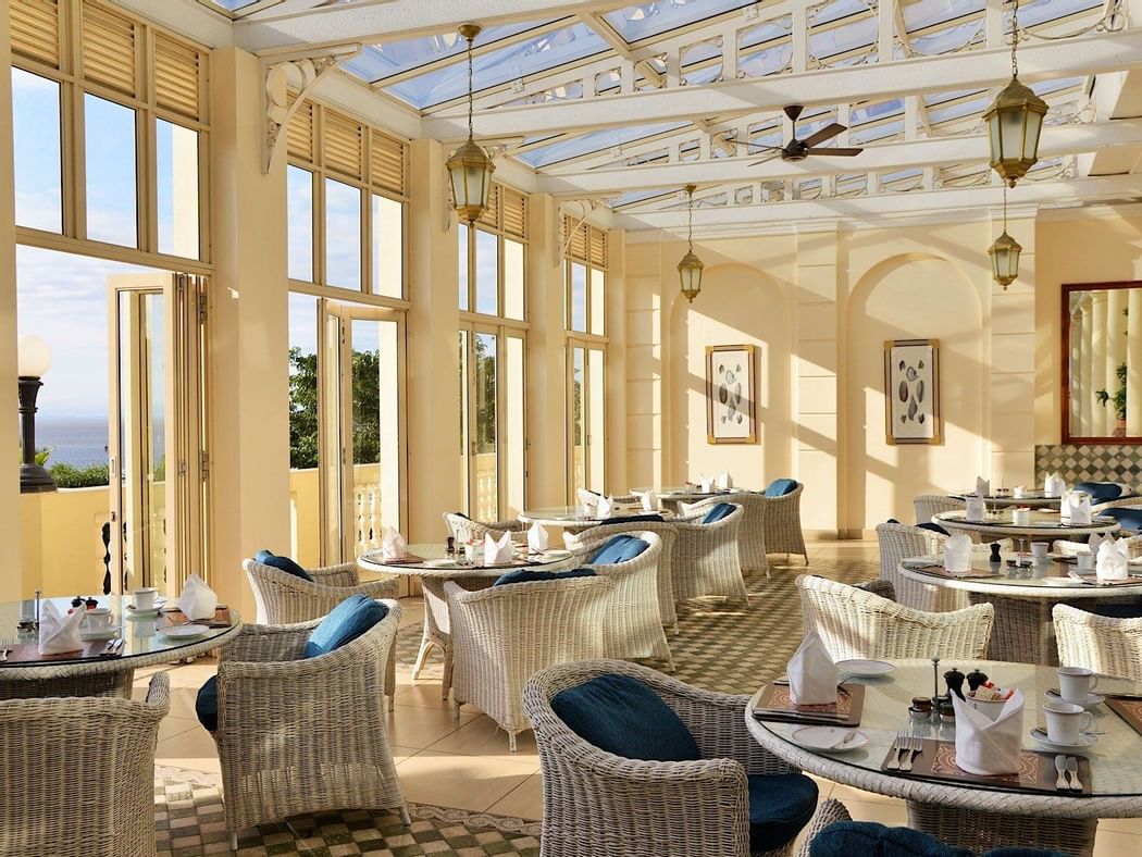 The Dining area of Varanda Restaurant at Polana Serena Hotel