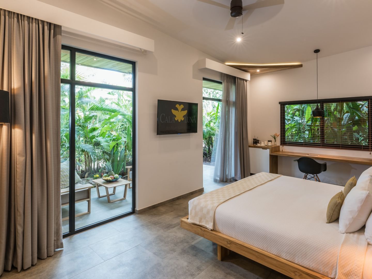 Interior of the Getaway Suite Adults Only at Cala Luna Hotel Boutique in Costa Rica.