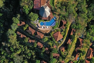 Spectacular Aerial shot of Punta Islita Hotel