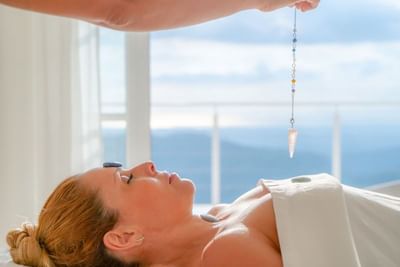 Woman getting a treatment in the spa at Retreat Costa Rica