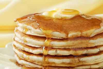 Fluffy stack of pancakes
