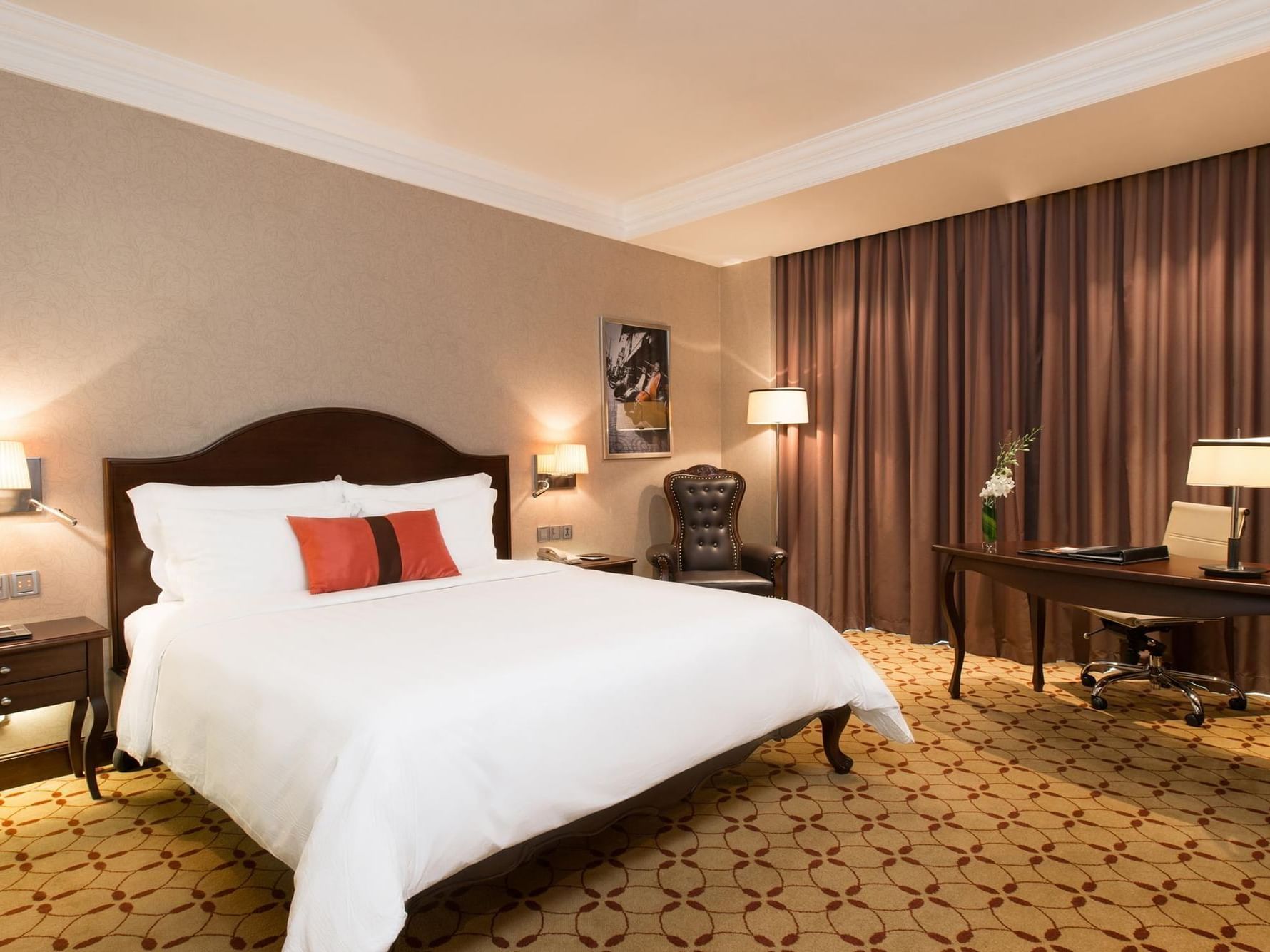 Deluxe Room with a king-size bed & work desk at Eastin Grand Hotel Saigon