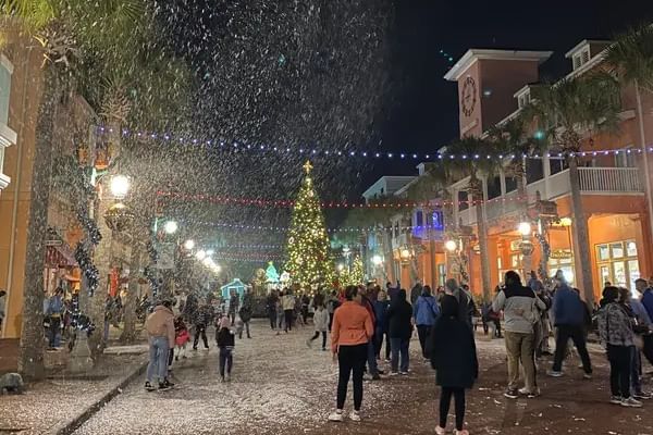People at the Celebration Town Center near Lake Buena Vista Resort Village & Spa