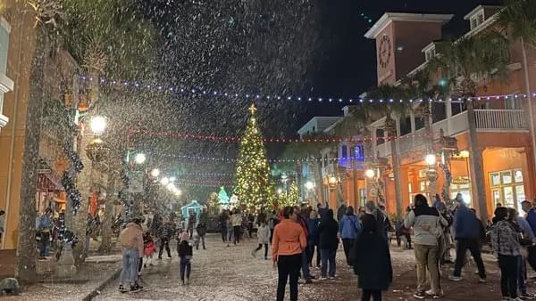People at the Celebration Town Center near Lake Buena Vista Resort Village & Spa