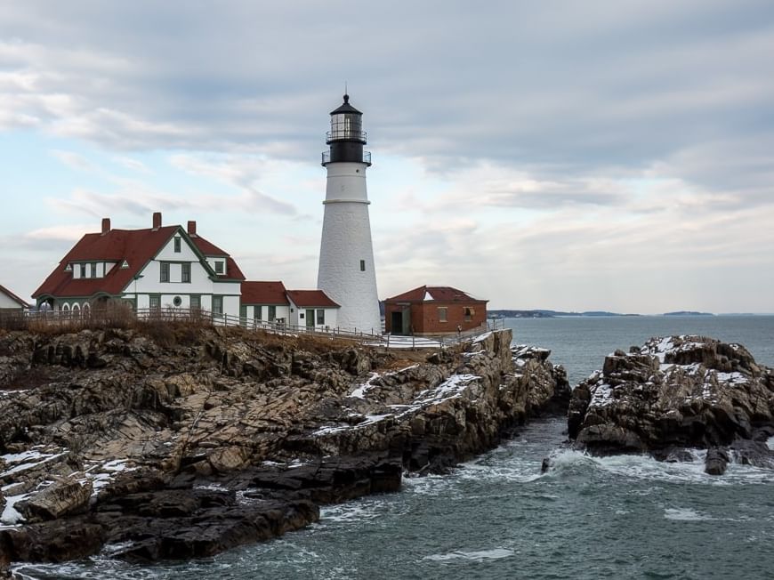 Portland Headlight Lighthouse in the Winter