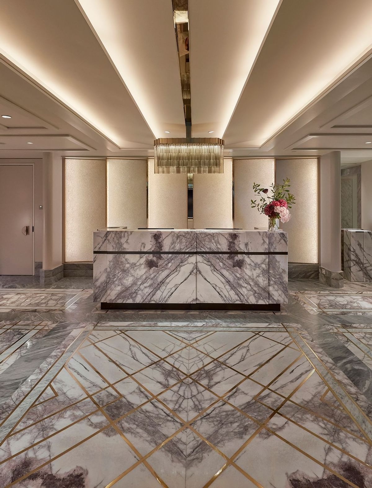 The reception counter in Crown Spa at Crown Towers Sydney