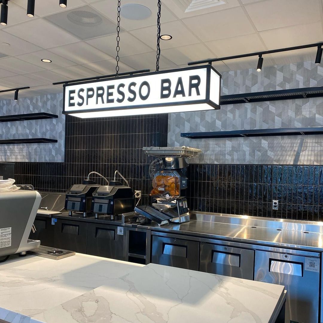 Espresso Bar with coffee machines  at The Artisan Hotel at Tuscan Village