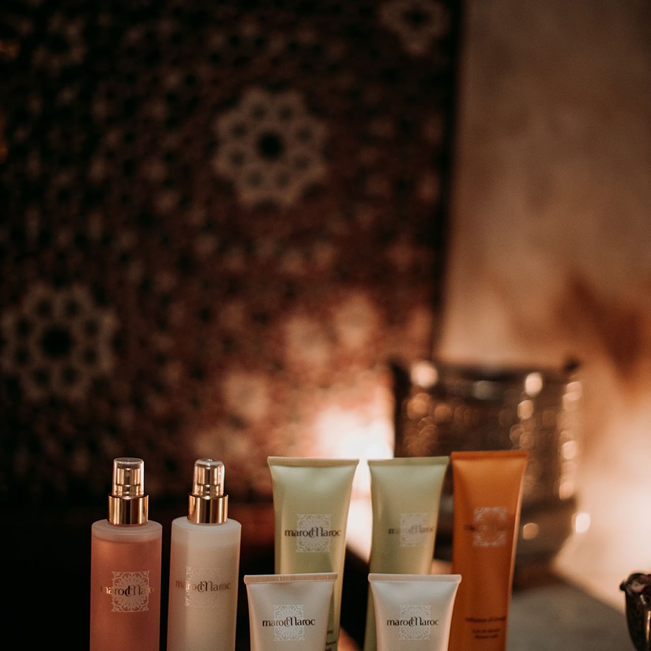 Close-up of spa amenities at Selman Marrakech