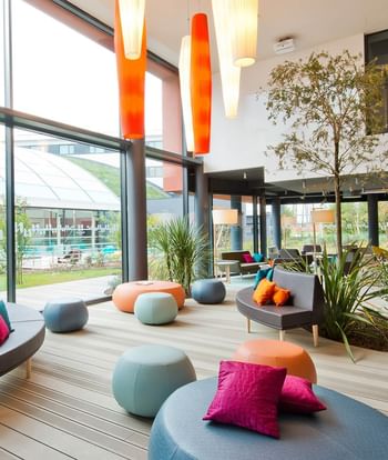 Elegant interior design of Hall Accueil Plongee at Nomad Nomad Hotels Paris Roissy