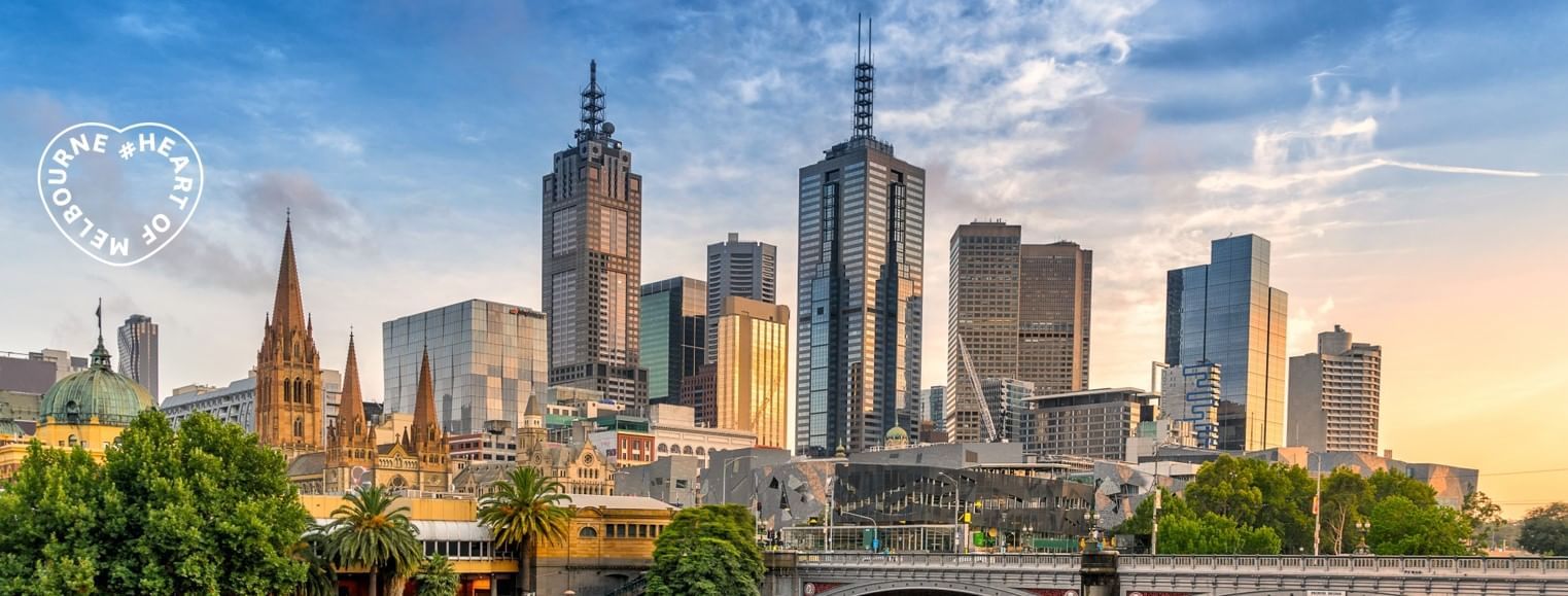 Landscape view of Melbourne City near Novotel Melbourne