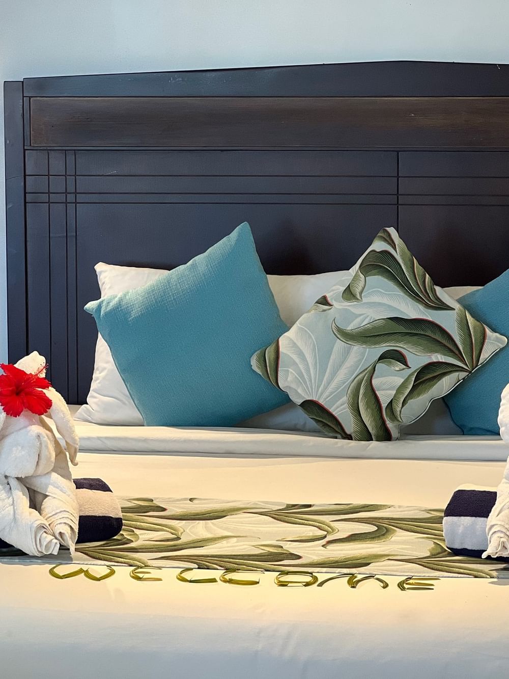 Beach Front Bure room with tropical decor at Tambua Sands Beach Resort in Sigatoka.