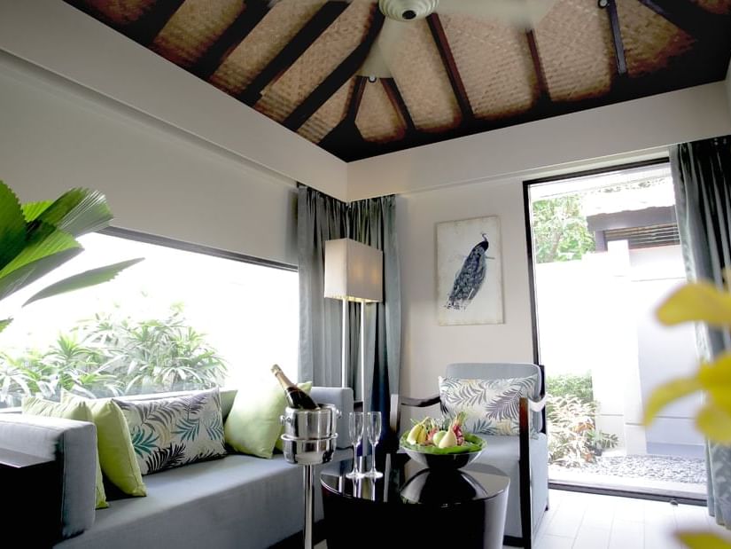 Living room in the Two-Bedroom Villa at Amara Sanctuary Resort
