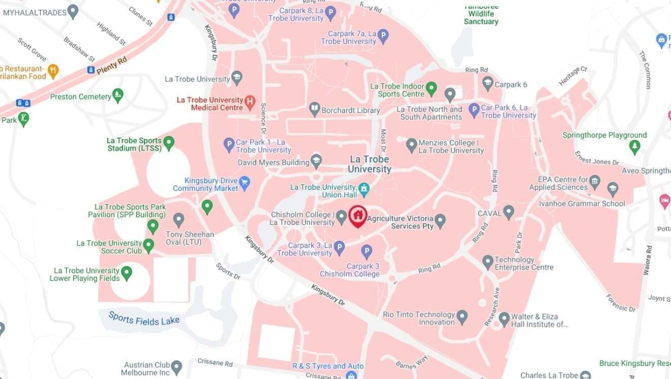 La Trobe University - Chisholm College Map