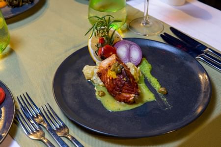 Served dish in Luigi's Italian Restaurants at Aquaworld Belek