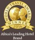 Logo of World Travel Awards at Dar Es Saalam Serena Hotel