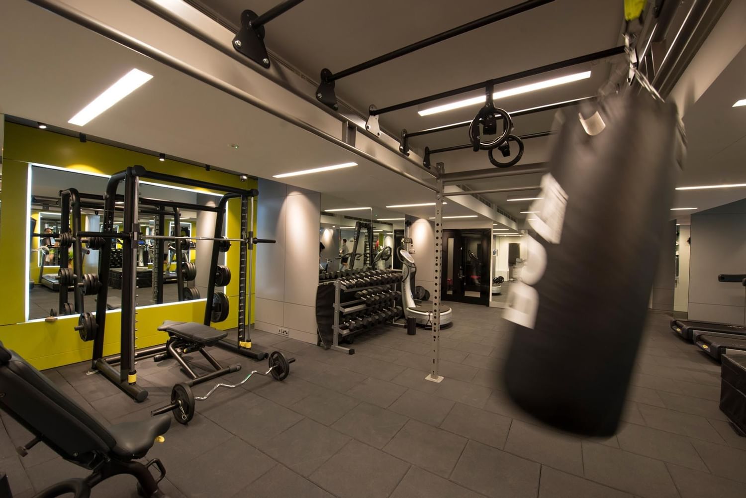 Interior of Fully equipped Gym at May Fair Hotel London