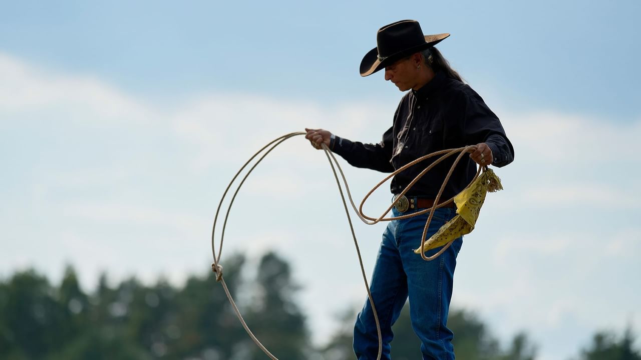 Cowboy holding a rope