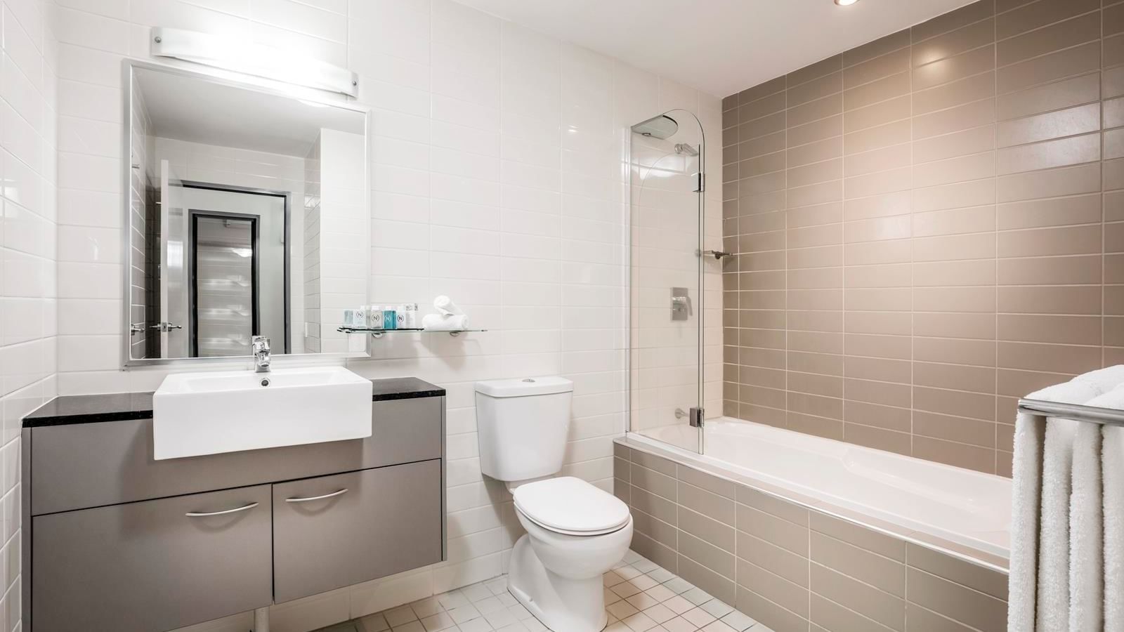 Interior of 2 Bedroom Suite Bathroom at Novotel Darwin Airport