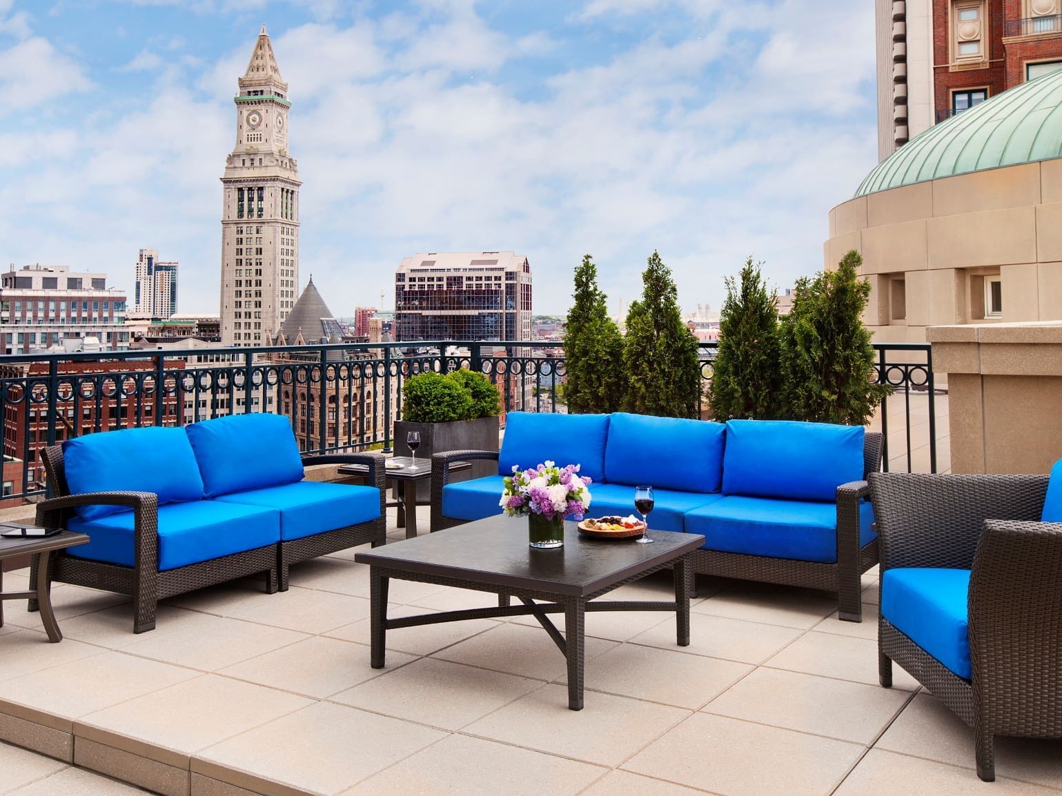 Balcony location at the Boston Harbor Hotel