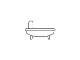 A Vector icon of a bathtub at Hotel Bisanzio