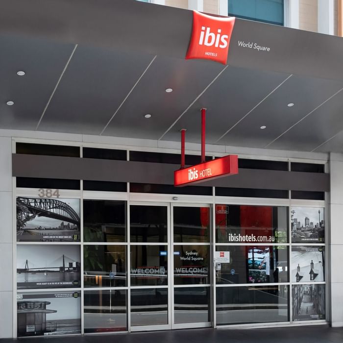front of ibis world square