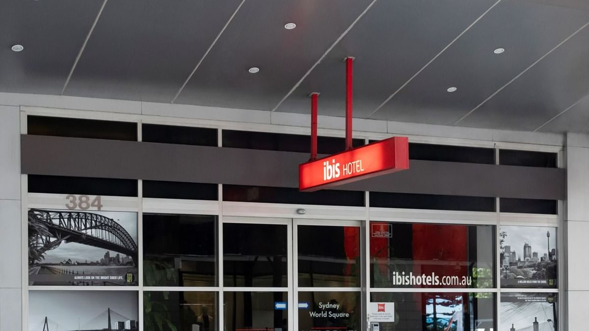 front of ibis world square