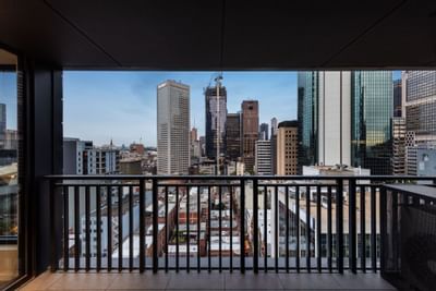 Terrace view of Melbourne city from Brady Hotels Hardware Lane