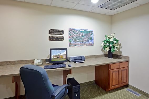 Work Space in Business Center at Triple Play Resort Hotel