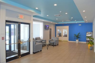 Front Door & Lobby Seating Area