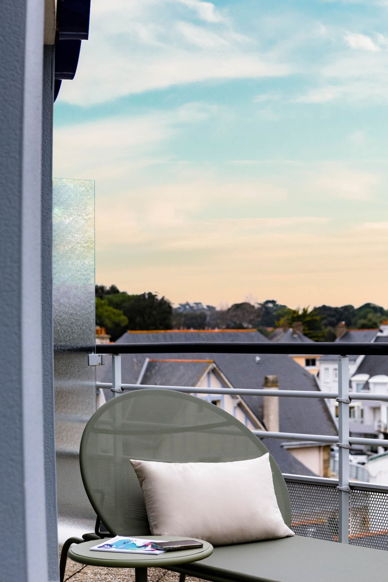 Vue du balcon depuis la chambre à l'Escale Oceania Pornichet La Baule